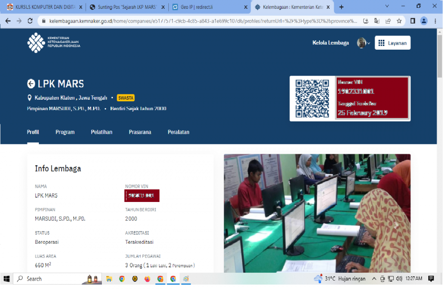 Sejarah Lpk Mars Kursus Komputer Dan Bahasa Inggris